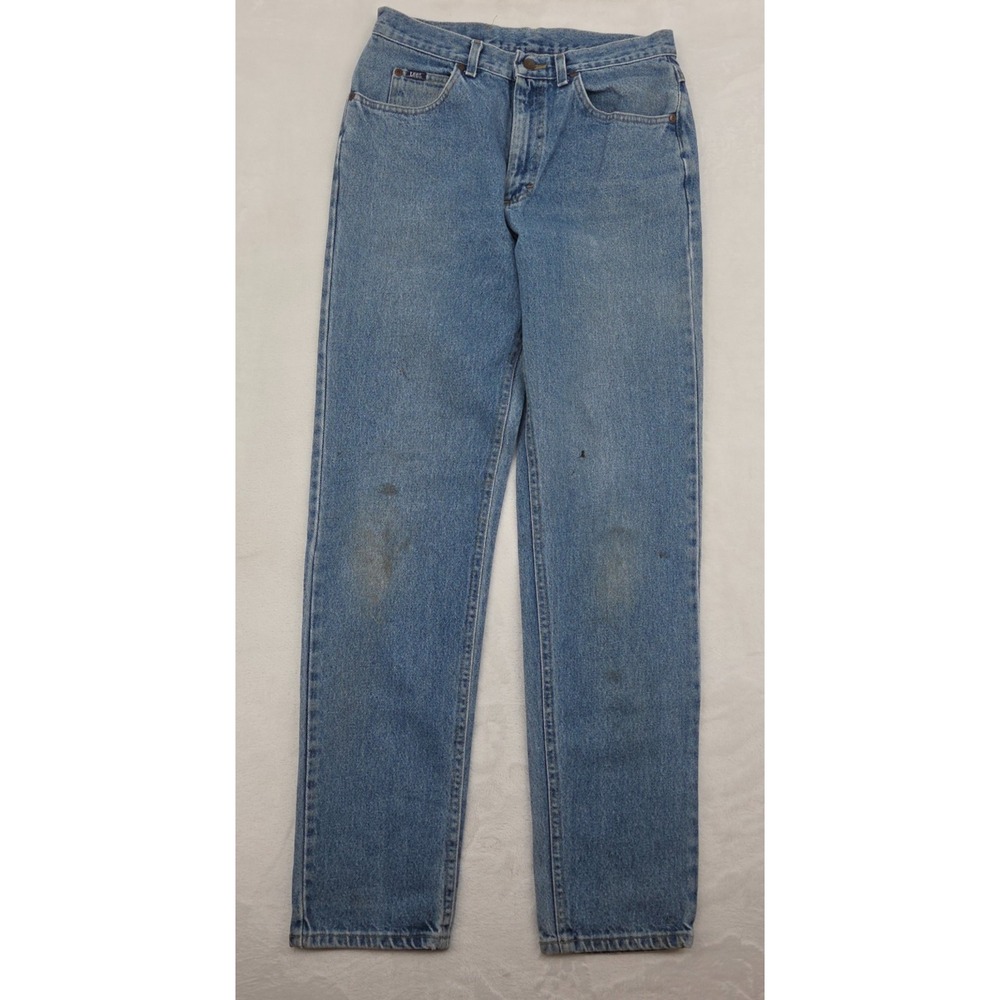 VTG Lee Mens Straight Leg Jeans 33x36 Fits 32x35 Blue Union Made USA 205-5591 - Picture 2 of 16